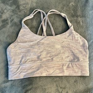 Lululemon striped energy longline bra size 10